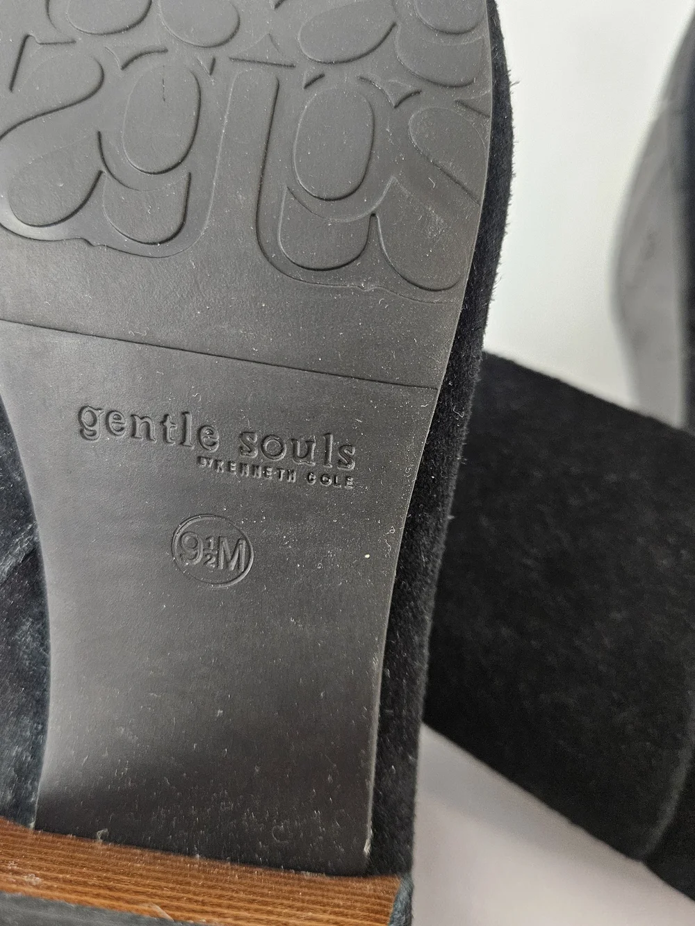 Gentle Souls Blaine Black Suede Ankle Boots with Block Heel - Women Size 9.5M